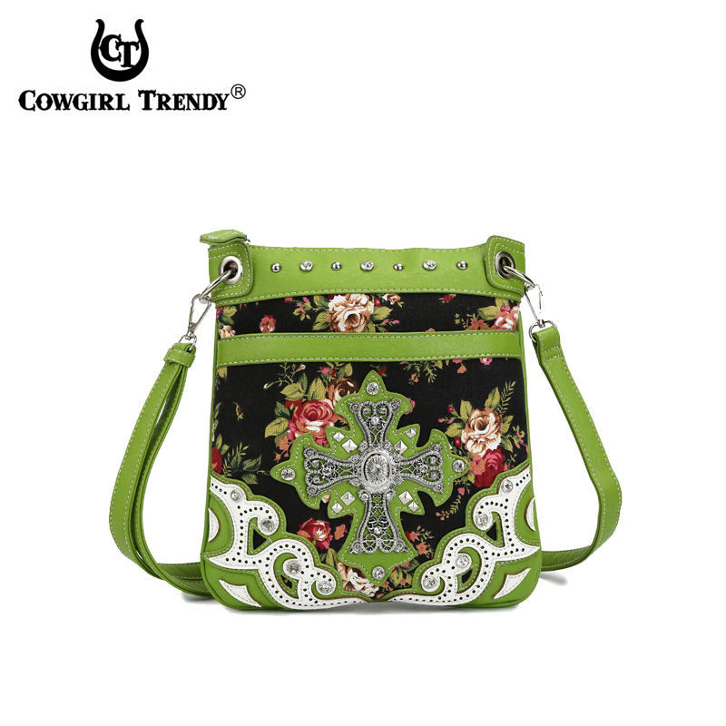 Lime Western Cowgirl Messenger Bag - OFR2 470 - Click Image to Close